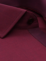 Dark Maroon Oxford shirt mesh details
