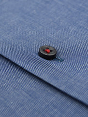 Denim Blue Shirt with multi floral details