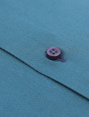Turquoise Oxford Shirt with paisley details