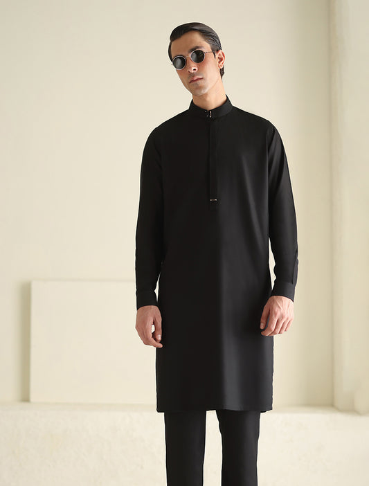 RICH BLACK KURTA PAJAMA