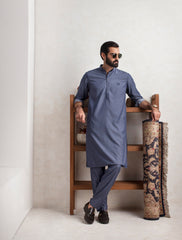 DENIM BLUE COLOR KURTA PAJAMA