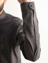 DARK GRAY PATCH WORK KURTA PAJAMA