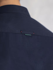 NAVY LOGO EMBELLISHED KURTA PAJAMA