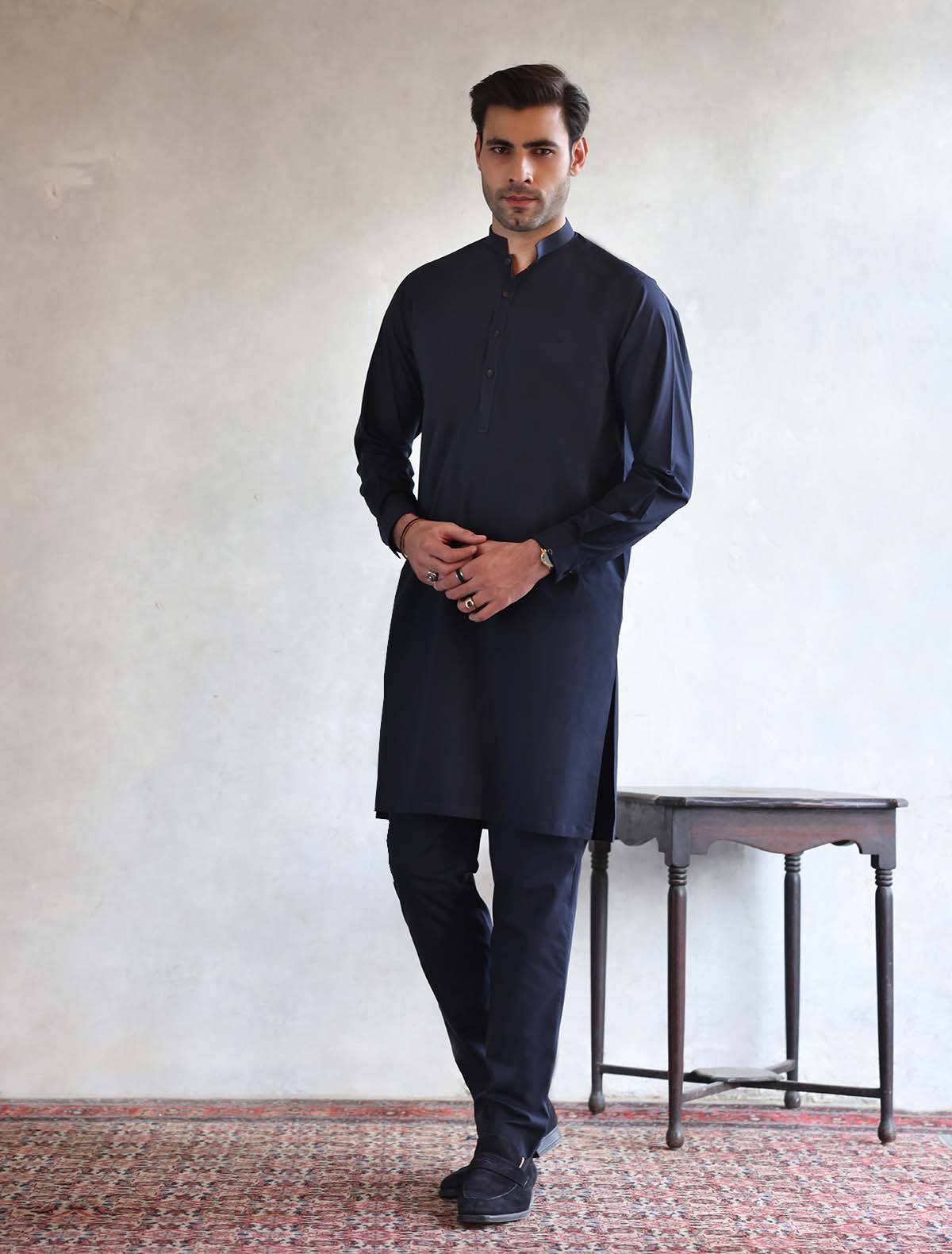 NAVY BLUE KURTA PAJAMA