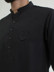 BLACK- ISMAIL FARID SIGNATURE SERIES KURTA PAJAMA