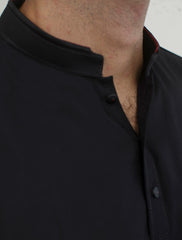 BLACK- ISMAIL FARID SIGNATURE SERIES KURTA PAJAMA