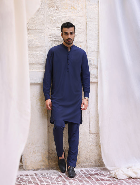 BLUE TWO TONE KURTA PAJAMA