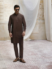 BROWN DESIGNER KURTA PAJAMA