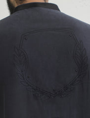 DARK GREY- EMBROIDERED KURTA PAJAMA