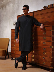 BLACK DESIGNER KURTA PAJAMA