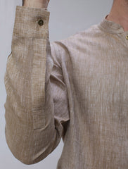 BEIGE LINEN KURTA PAJAMA