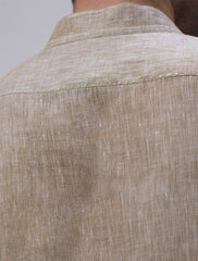 BEIGE LINEN KURTA PAJAMA