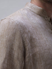 BEIGE LINEN KURTA PAJAMA