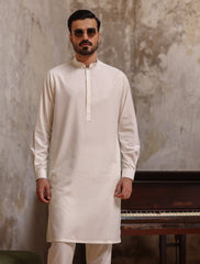 CREAM JACQUARD KURTA PAJAMA