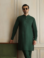 EMERALD GREEN COTTON SILK KURTA PAJAMA