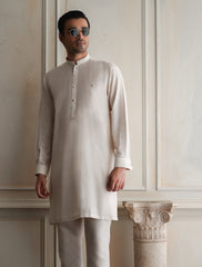 CREAM COTTON SILK KURTA PAJAMA