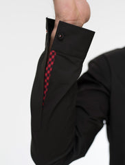 BLACK SHIRT WITH CONTRAST COLLAR