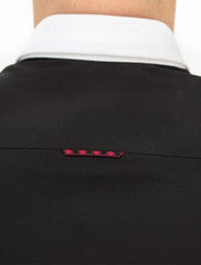BLACK SHIRT WITH CONTRAST COLLAR