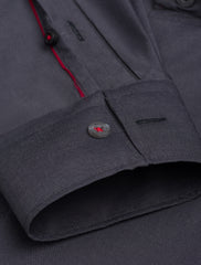 GREY BUTTON-DOWN SMART CASUAL SHIRT
