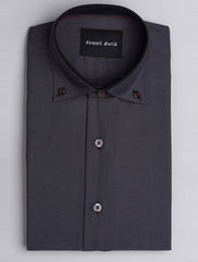 GREY BUTTON-DOWN SMART CASUAL SHIRT
