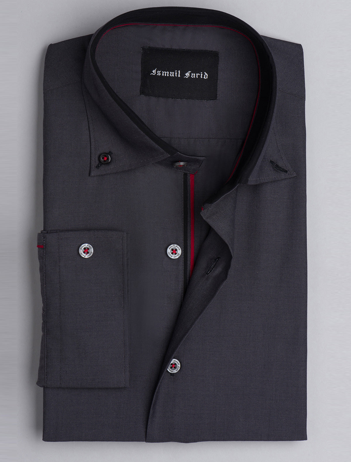 GREY BUTTON-DOWN SMART CASUAL SHIRT