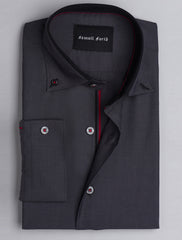 GREY BUTTON-DOWN SMART CASUAL SHIRT