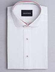 CLASSIC WHITE SHIRT WITH PIPING DETAILS