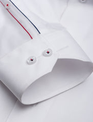CLASSIC WHITE SHIRT WITH PIPING DETAILS