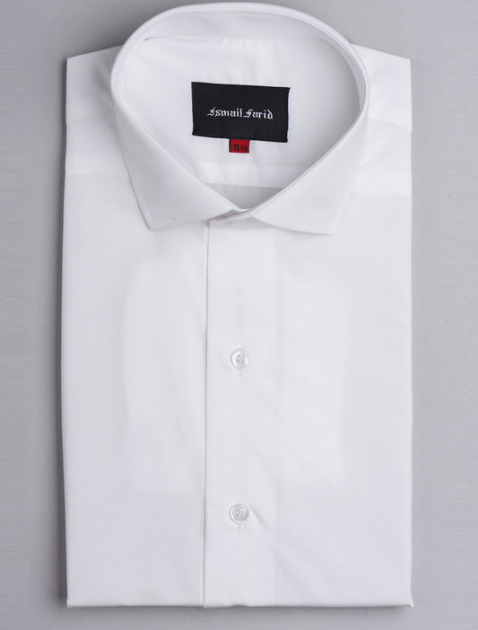 WHITE CUT COLLAR - CUBE DETAILED SHIRT