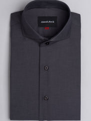 CHARCOAL SPREAD COLLAR SHIRT