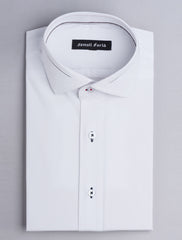 WHITE – THREAD DETAILED SHIRT