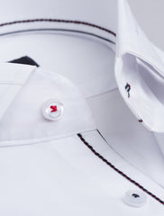 WHITE – THREAD DETAILED SHIRT