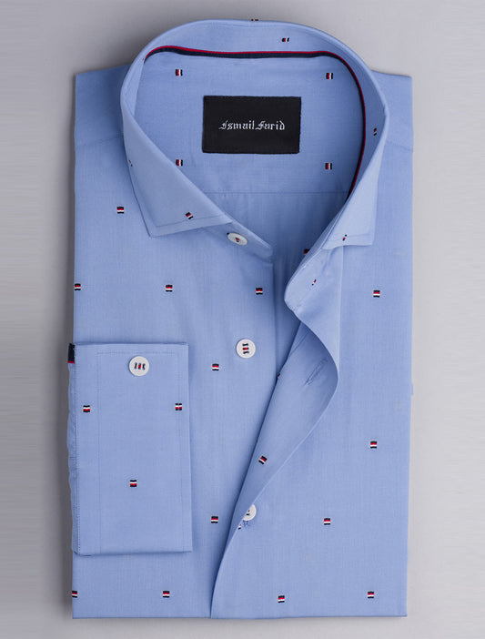 BLUE DOBBY SHIRT