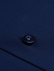 NAVY DRESS SHIRT- FLORAL DETAILED
