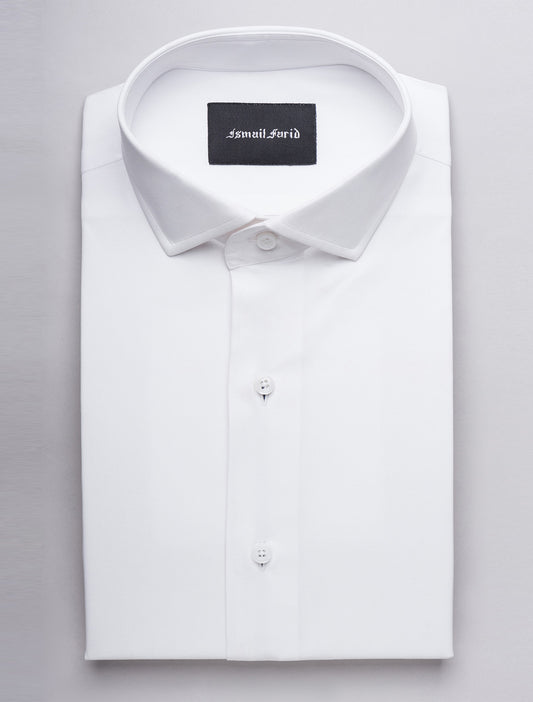 WHITE COTTON DRESS SHIRT