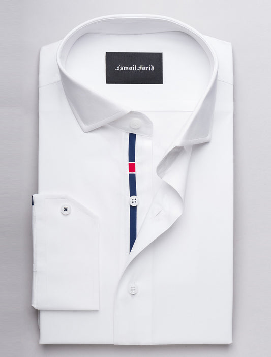 WHITE COTTON DRESS SHIRT