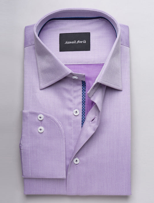 LILAC TEXTURED DRESS SHIRT