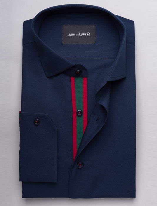 NAVY SMART CASUAL SHIRT