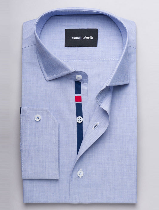 BLUE END ON END TEXTURED SHIRT