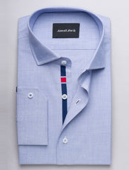 BLUE END ON END TEXTURED SHIRT