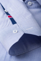 BLUE END ON END TEXTURED SHIRT