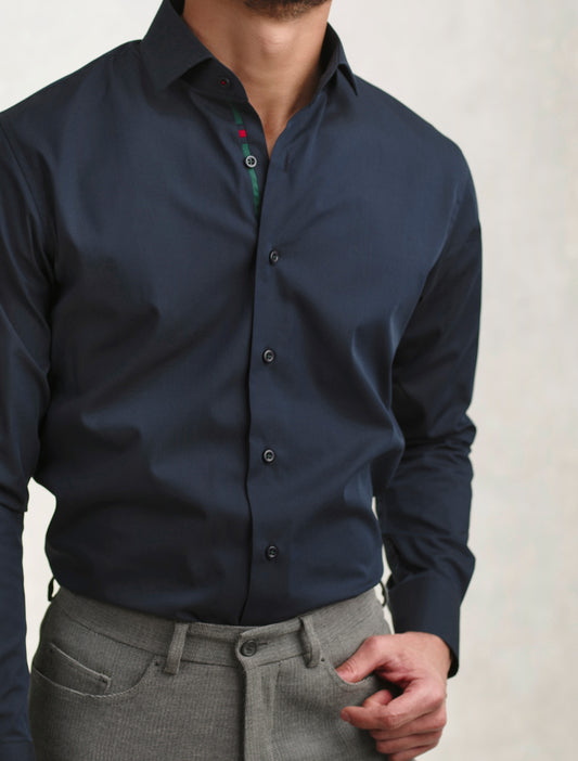 NAVY - DRESS SHIRT