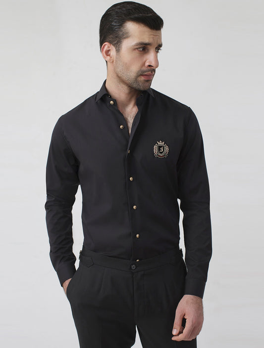 BLACK MONOGRAM SHIRT
