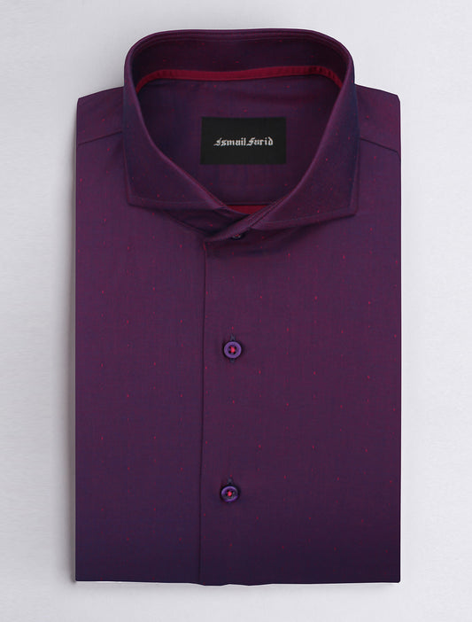 PURPLE TWO TONE MICRO-DOT SHIRT