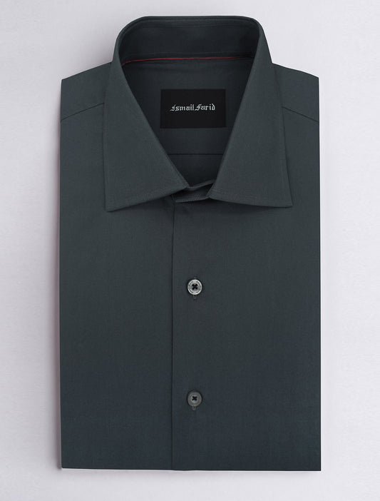 GRAY COTTON DRESS SHIRT