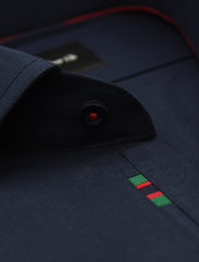NAVY COTTON DRESS SHIRT