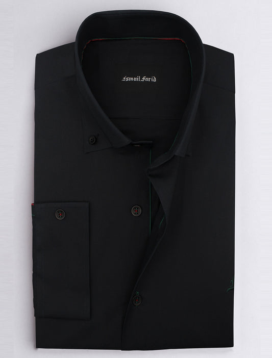 BLACK BLUE BUTTON DOWN SHIRT