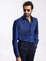 BLUE TWO TONE FORMAL SHIRT