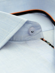 Light Blue Textured shirt with signature details