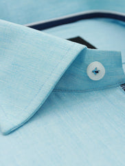 Light Turquoise Textured shirt with signature details